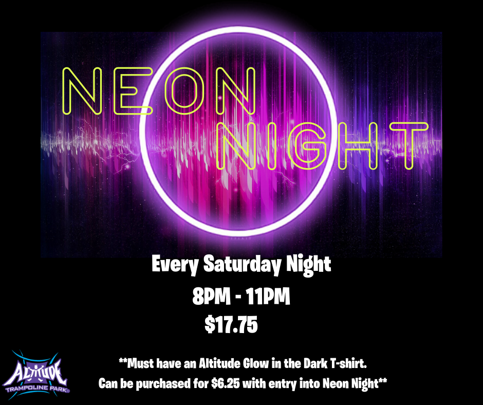 Neon Night Altitude Trampoline Park Bossier City